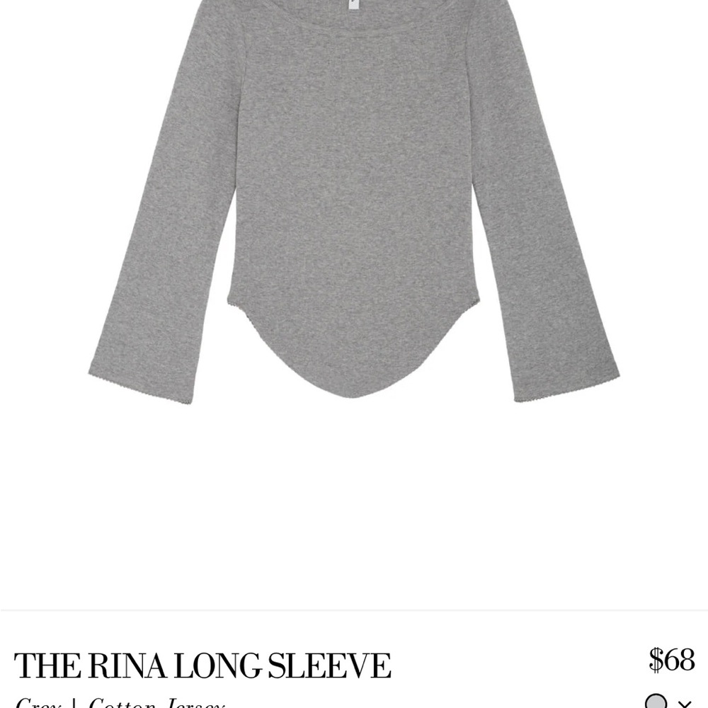 The Rina Long Sleeve Gray Top